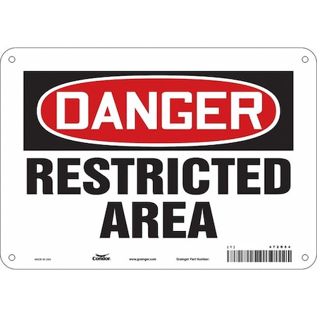 Safety Sign, 7 In Height, 10 In Width, Aluminum, Vertical Rectangle, English, 472R84