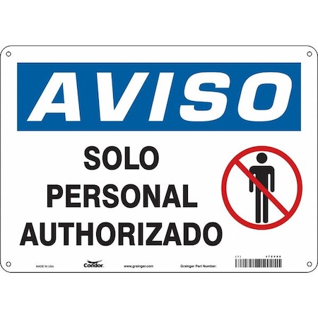 Safety Sign,14 W,10 H,0.055 Thickness