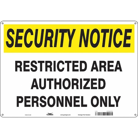 Safety Sign, 14 In H, 20 In W, Polyethylene, Horizontal Rectangle, English, 472X70