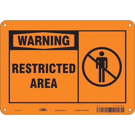 Safety Sign, 7 In Height, 10 In Width, Aluminum, Vertical Rectangle, English, 472Y93