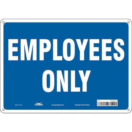 Safety Sign, 10 In Height, 14 In Width, Polyethylene, Horizontal Rectangle, English, 472C37