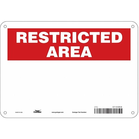 Safety Sign, 7 In Height, 10 In Width, Aluminum, Vertical Rectangle, English, 473D82