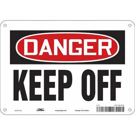 Safety Sign, 7 In Height, 10 In Width, Polyethylene, Vertical Rectangle, English, 473G06