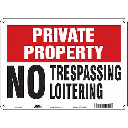 Safety Sign, 10 In Height, 14 In Width, Aluminum, Horizontal Rectangle, English, 473M12