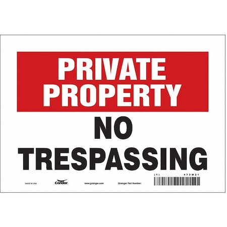 Safety Sign, 7 In Height, 10 In Width, Vinyl, Vertical Rectangle, English, 473M21