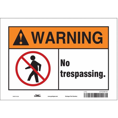 Safety Sign, 7 In Height, 10 In Width, Vinyl, Vertical Rectangle, English, 473N19