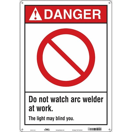 Safety Sign,14 W,20 H,0.055 Thickness, 473W79