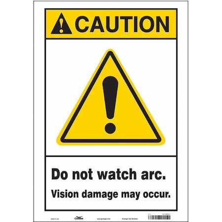 Safety Sign,14 W,20 H,0.004 Thickness, 473W23