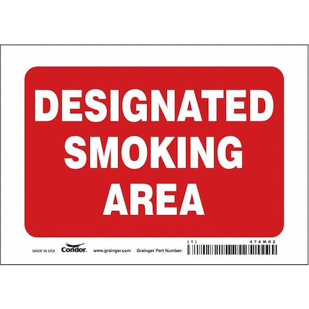 Safety Sign, 5 In H, 7 In W, Vinyl, Horizontal Rectangle, English, 474M02