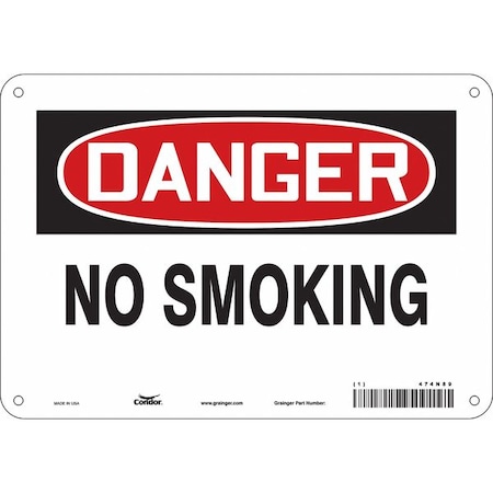 Safety Sign, 7 H, 10 W, Polyethylene, Vertical Rectangle, English, 474N89