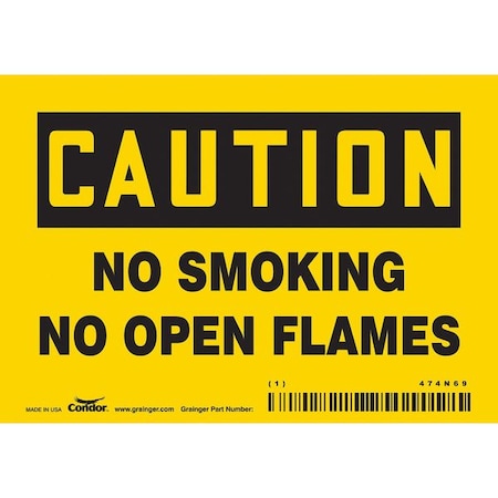 Safety Sign, 3 1/2 In H, 5 In W, Vinyl, Horizontal Rectangle, English, 474N69