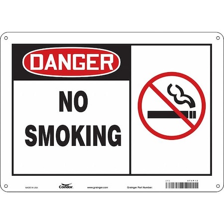 Safety Sign, 10 H, 14 In W, Vinyl, Horizontal Rectangle, English, 474P12