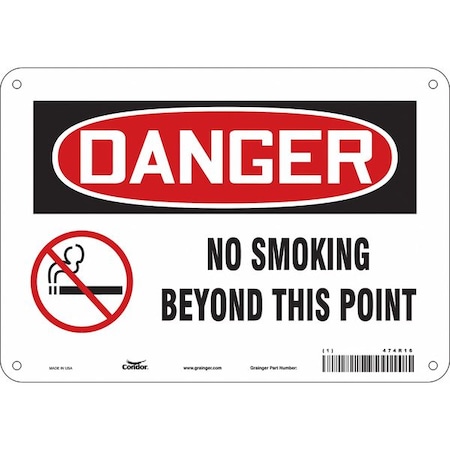 Safety Sign, 7 H, 10 W,  Vertical Rectangle, English, 474R16