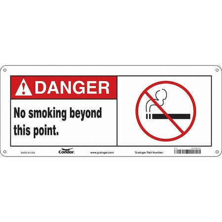 Safety Sign, 7 H, 17 In W, Polyethylene, Vertical Rectangle, English, 474R34