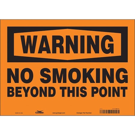 Safety Sign, 10 H, 14 In W, Vinyl, Horizontal Rectangle, English, 474W95