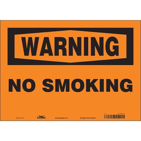 Safety Sign, 10 H, 14 In W, Vinyl, Horizontal Rectangle, English, 474W70