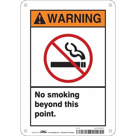 Safety Sign, 10 H, 7 In W, Polyethylene, Horizontal Rectangle, English, 474X05