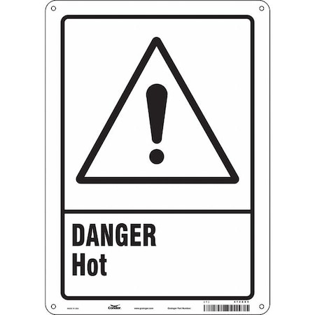 Safety Sign, 14 In H, 10 In W, Glow Vinyl, Vertical Rectangle, English, 474X65