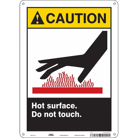 Safety Sign, 14 In Height, 10 In Width, Polyethylene, Vertical Rectangle, English, 474Y32