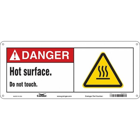 Safety Sign, 7 In H, 17 In W, Polyethylene, Vertical Rectangle, English, 474Z79