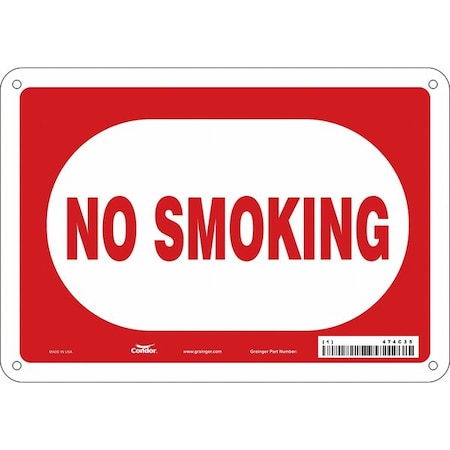 Safety Sign, 7 H, 10 W,  Vertical Rectangle, English, 474C35
