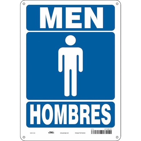 Restroom Sign,10 W,14 H,0.032 Thick, 474A48