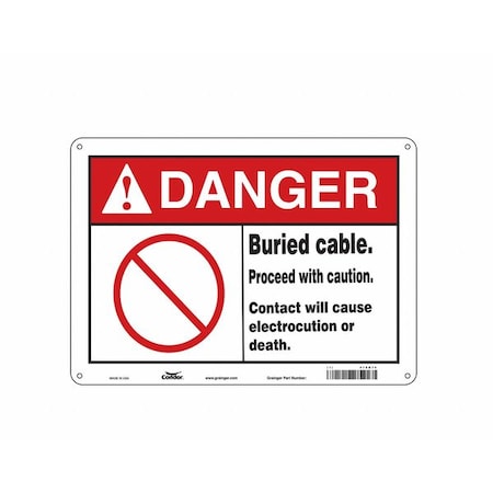Safety Sign, 10 In Height, 14 In Width, Vinyl, Horizontal Rectangle, English, 475K74