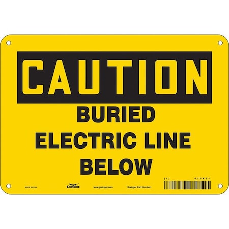 Safety Sign, 7 In Height, 10 In Width, Aluminum, Vertical Rectangle, English, 475K51