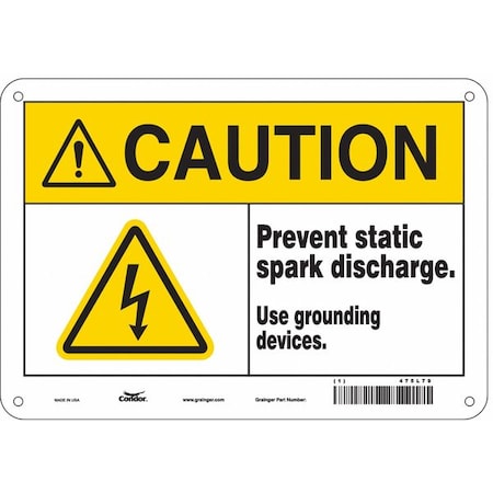 Safety Sign, 7 In Height, 10 In Width, Aluminum, Vertical Rectangle, English, 475L79