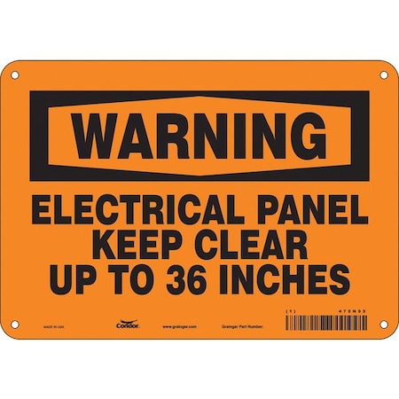 Safety Sign, 7 In Height, 10 In Width, Polyethylene, Vertical Rectangle, English, 475N95