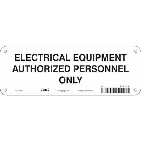 Safety Sign,10 W,3-1/2 H,0.032 Thick, 475P22