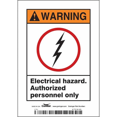 Safety Sign,3W,3-1/2H,0.020 Thick,PK5