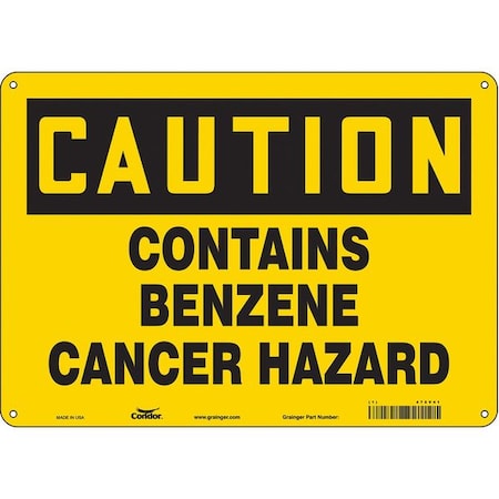 Safety Sign, 10 In Height, 14 In Width, Aluminum, Horizontal Rectangle, English, 475V41
