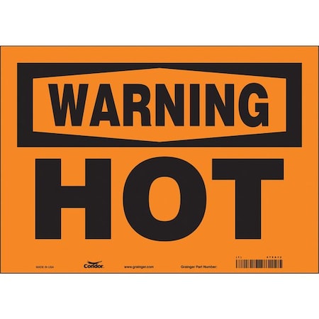 Safety Sign, 10 In Height, 14 In Width, Vinyl, Horizontal Rectangle, English, 475A12
