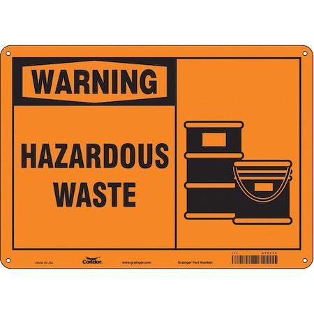 Safety Sign, 10 In Height, 14 In Width, Polyethylene, Horizontal Rectangle, English, 476F55