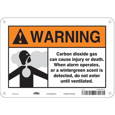 Chemical Sign, 7 In H, 10 In W, Vertical Rectangle, English, 476G02