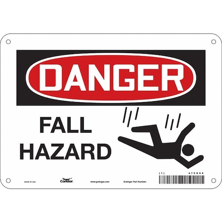 Safety Sign, 7 In Height, 10 In Width, Polyethylene, Vertical Rectangle, English, 476K88