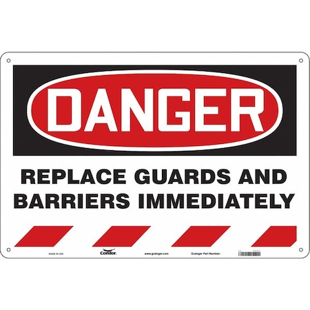 Safety Sign, 24 In Height, 36 In Width, Polyethylene, Horizontal Rectangle, English