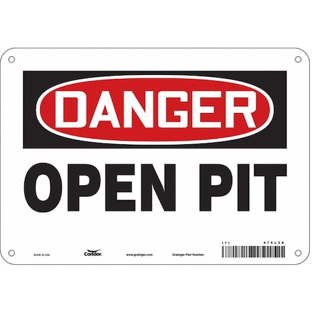 Safety Sign, 7 In Height, 10 In Width, Polyethylene, Vertical Rectangle, English, 476L38