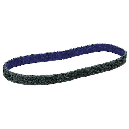 Sanding Belt, 1/4 In W, 24 In L, Non-Woven, Aluminum Oxide, Fine, DF-BL, Green
