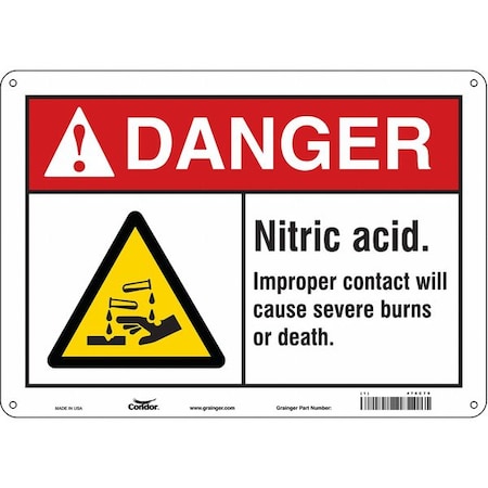 Safety Sign, 10 In Height, 14 In Width, Aluminum, Horizontal Rectangle, English, 476C79