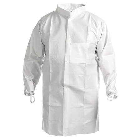 CleanroomLab Coat,AntiStatic,WHT,XL,PK30