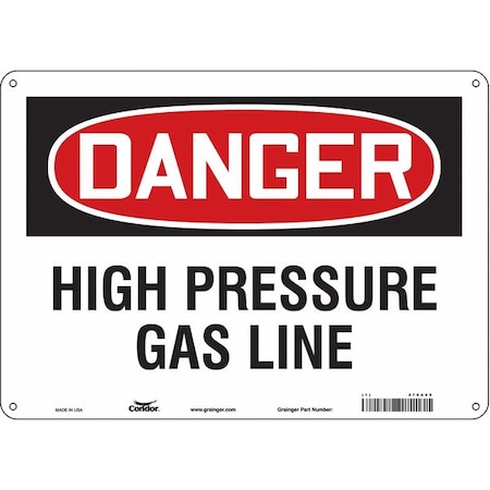 Chemical Sign, 10 In H, 14 In W, Horizontal Rectangle, English, 476A99
