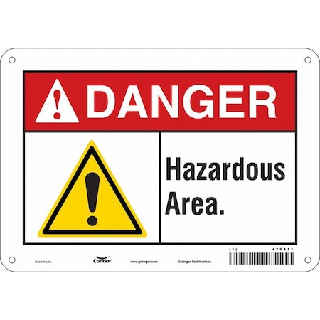 Safety Sign, 7 In Height, 10 In Width, Polyethylene, Vertical Rectangle, English, 476A11