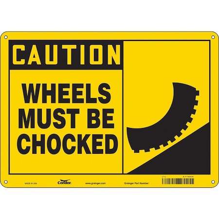 Safety Sign, 10 In Height, 14 In Width, Vinyl, Horizontal Rectangle, English, 477D85