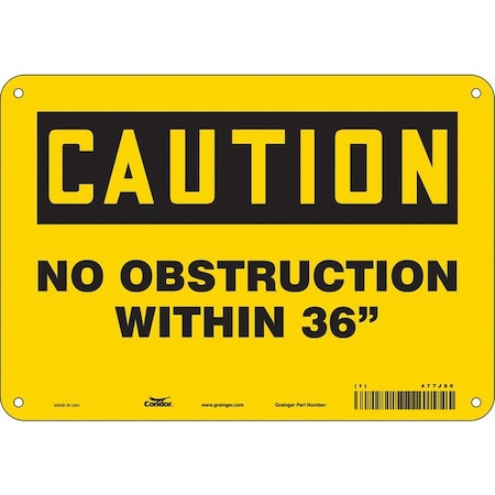 Safety Sign, 7 In Height, 10 In Width, Polyethylene, Vertical Rectangle, English, 477J96