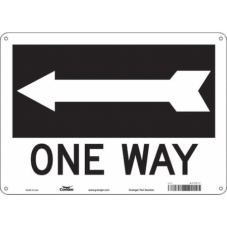 Traffic Sign, 10 In H, 14 In W, Aluminum, Horizontal Rectangle, English, 477P11