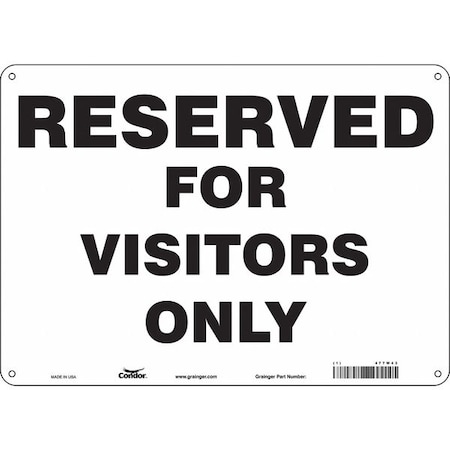 Visitor Parking Sign,10 X 14, 477W43