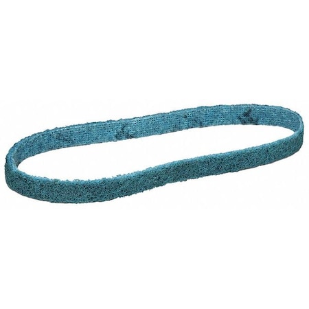 Sanding Belt, 3/8 In W, 13 In L, Coated/Non-Woven Blend, Aluminum Oxide, Very Fine, SC-BS, Blue