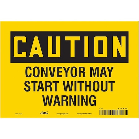 Safety Sign, 7 In Height, 10 In Width, Vinyl, Vertical Rectangle, English, 478J95